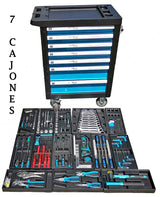 Carro de herramientas de taller profesional con herramientas 7 cajones y 272 pzs