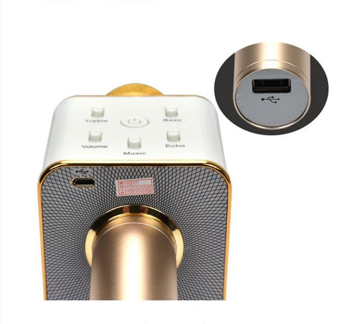Micrófono karaoke disco Bluetooth inalámbrico para smartphone cuadrado